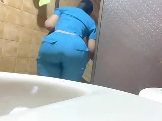Enfermera culona bbw culo extremo captada por camara amateur
